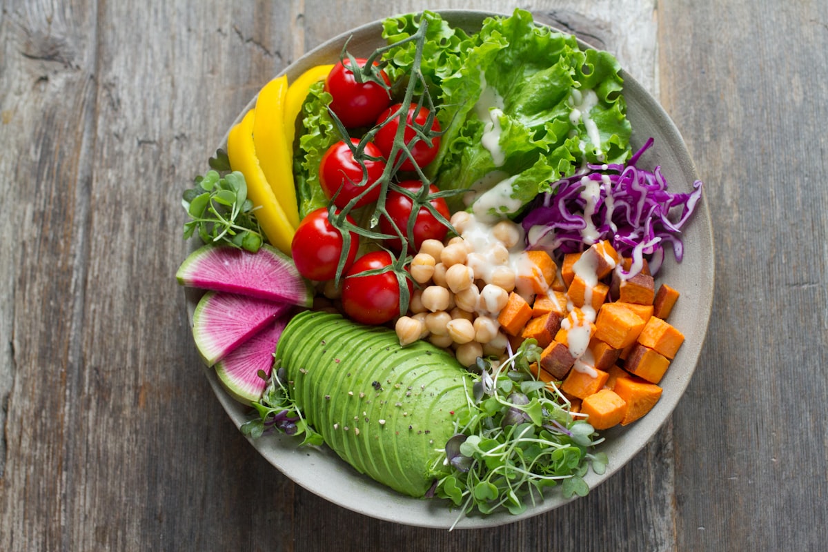 Fresh tropical fruits and vegetables